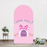 Lofaris Pink Fairy Tale Mouse Happy Birthday Arch Backdrop